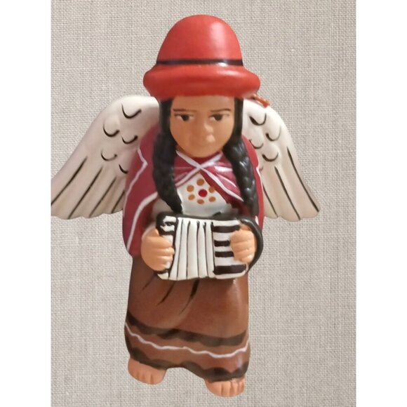 Roman Inc. 2003 Angel Figurines With Instruments & Fire Pit Set set of 5 - Picture 10 of 12